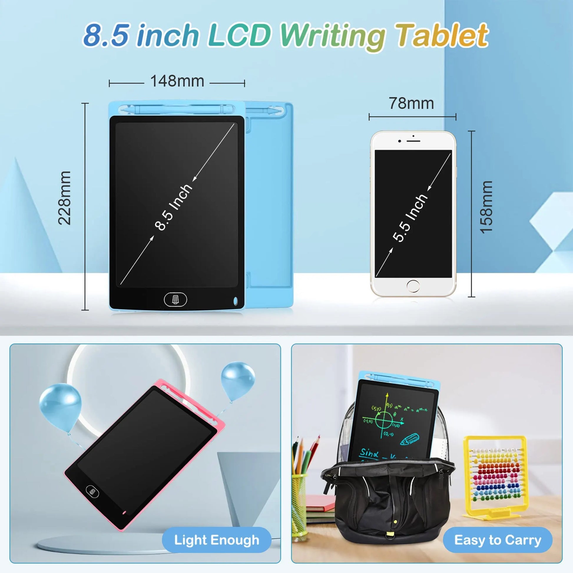 LCD Writing Tablet Board,Drawing Tablet Children Toys, Educational Toys for 3 4 5 6 7 Year Old Girls Boys Baby Kids Toys